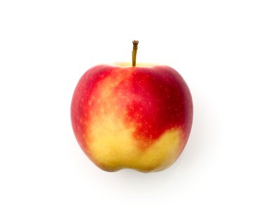 Beyaz bir arka plan üzerinde izole bir elma