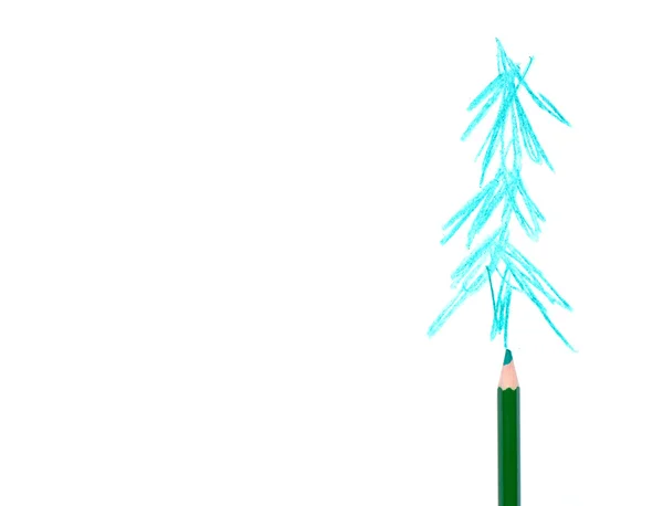 Dibujar un árbol de Navidad — Foto de Stock