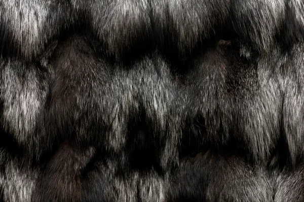 Czarne futro tekstura zbliżenie piękne — Zdjęcie stockowe
