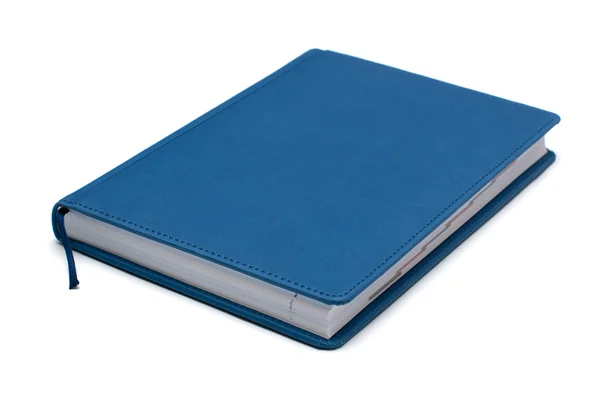 Isolated blue notebook on white — Stock Photo, Image
