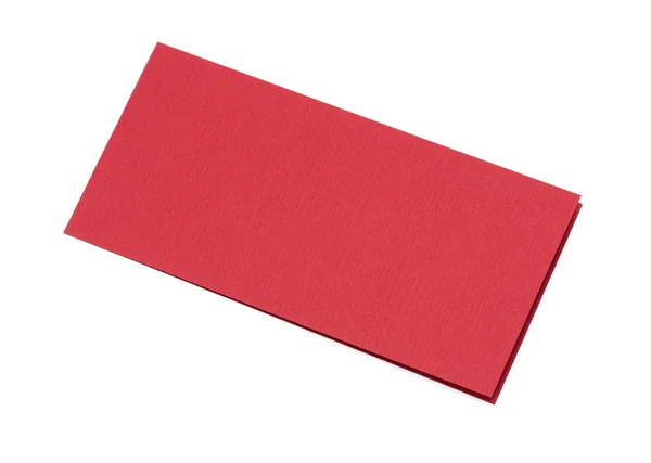Close up of a folded card on white background — Stock Photo, Image
