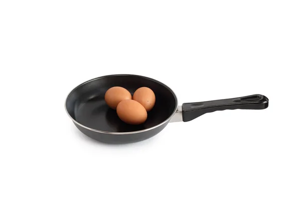 Pánev s vejci — Stock fotografie