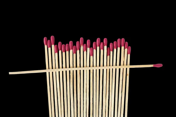 Matches On Black — Stock Photo, Image