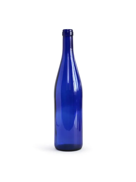 Pusta butelka niebieska — Zdjęcie stockowe