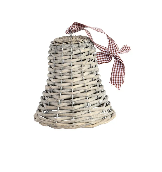 Wooden Wicker Bell — Stock Photo, Image