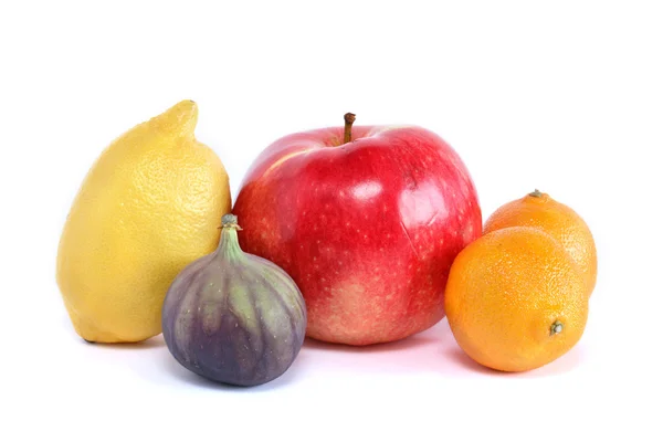Frutas em branco — Fotografia de Stock