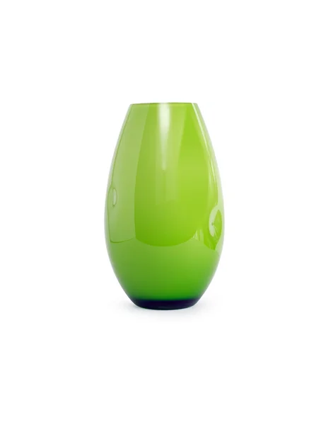 Zelené sklo váza — Stock fotografie