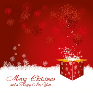 Red Christmas card clipart