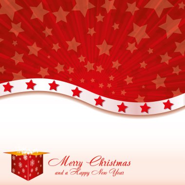 Red Christmas card clipart