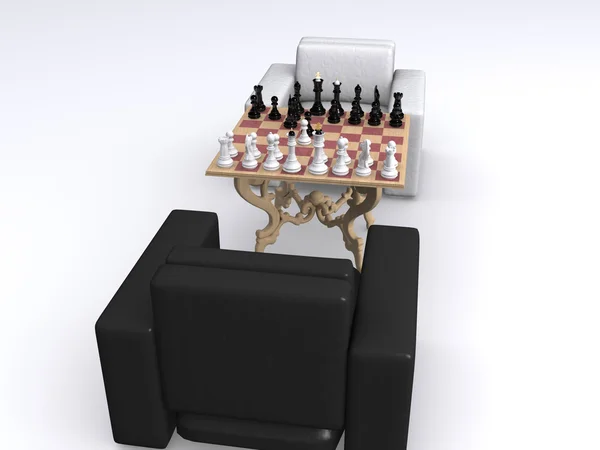 Шахматы. 3d — стоковое фото