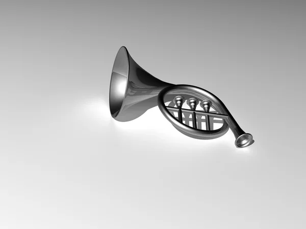 Horn. 3D — Stockfoto