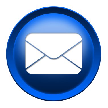 Mail envelope icon button clipart