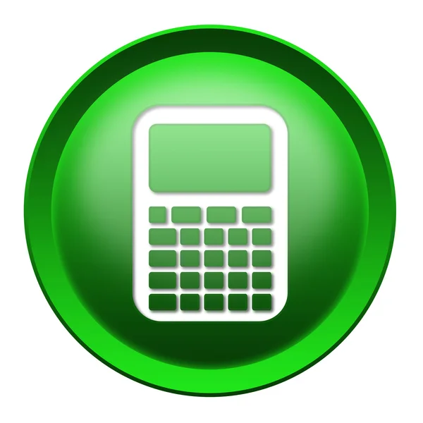 Kalkulator ikona przycisku — Zdjęcie stockowe
