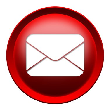 Mail envelope icon button clipart