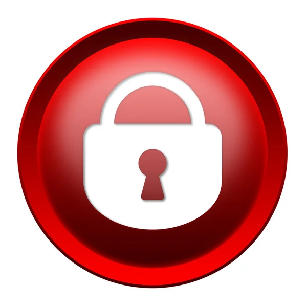 Closed lock button — Stock Photo, Image