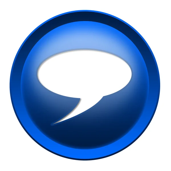 Text bubble button — Stock Photo, Image