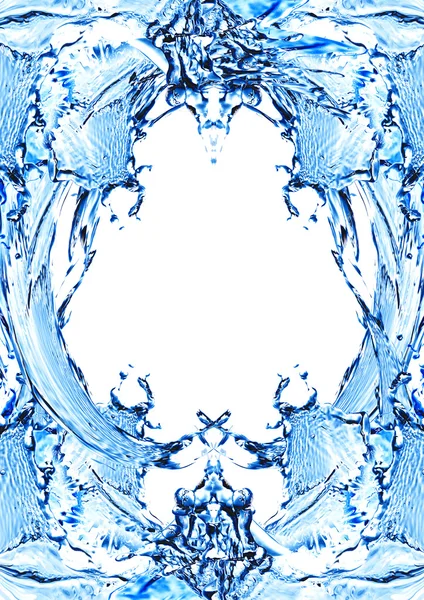Niebieska woda i rozprysk wody — Zdjęcie stockowe