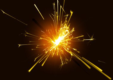 Burning christmas sparkler clipart