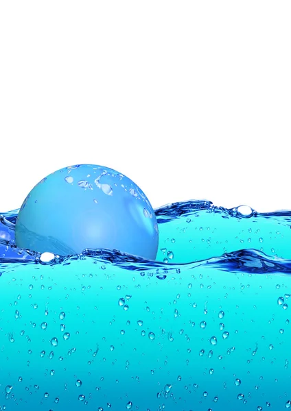 Bolla galleggiante sull'acqua — Foto Stock