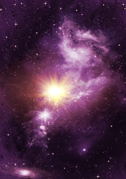 Bir gezegenin ve galaksinin yıldızları — Stok fotoğraf
