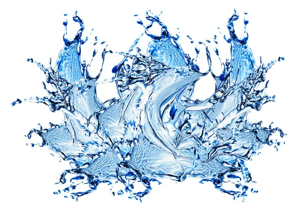 Блакитна вода і водяні бризки — стокове фото