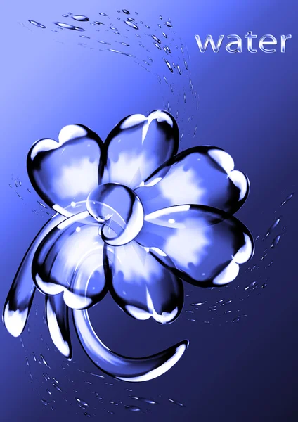 Fleur de gouttes d'eau — Photo