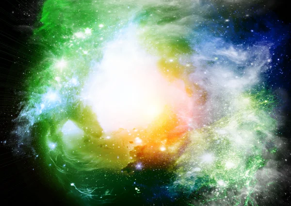 자유 공간에 있는 은하 — 스톡 사진