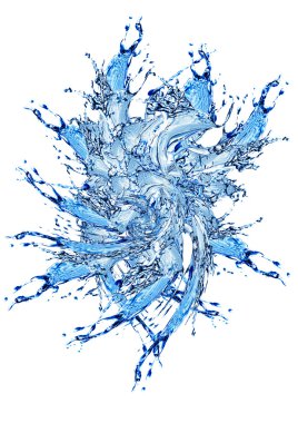 Mavi su ve su sıçraması