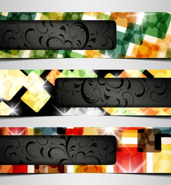 Banner hybrid flower combination abstract background clipart