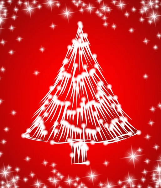 Καλά Χριστούγεννα δέντρο χειμώνα Χριστούγεννα έτος αστέρι Δεκέμβριο για διακοπές — Διανυσματικό Αρχείο