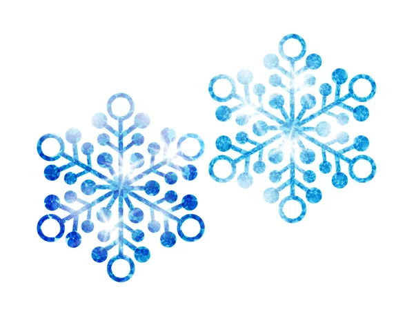 Ensemble festif de flocons de neige — Image vectorielle