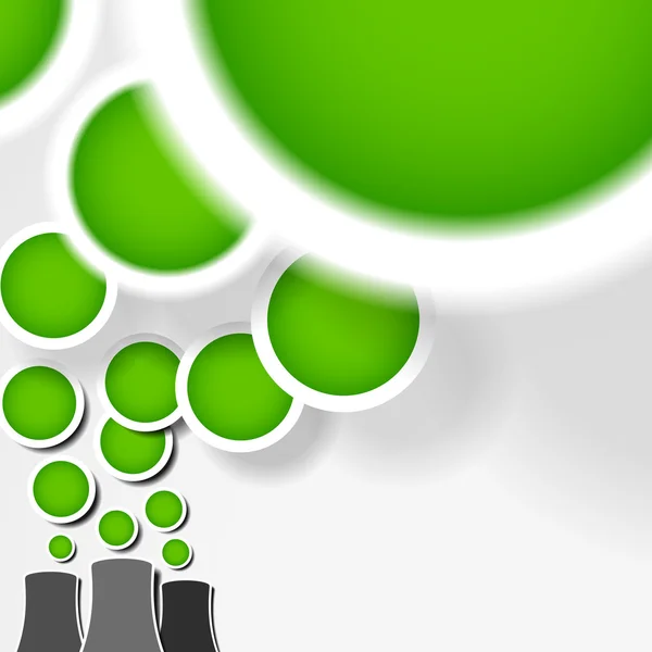 エコ バイオ プラント パイプの煙緑創造的な概念 — ストックベクタ