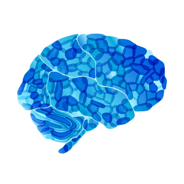 Cerebro humano, mente fría, vector de fondo abstracto — Vector de stock