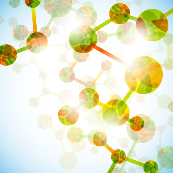 Molecola del DNA, sfondo astratto — Vettoriale Stock