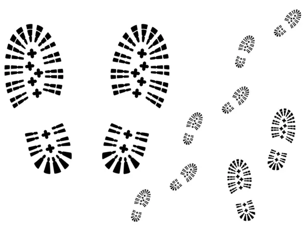 Impronte delle scarpe . — Vettoriale Stock