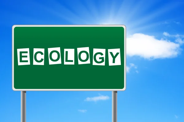 Road sign with word ecology. — Stock Photo, Image