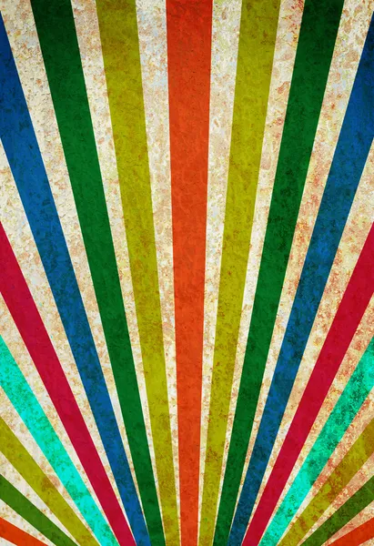 Multicolor zonnestralen grunge achtergrond vintage poster. — Stockfoto