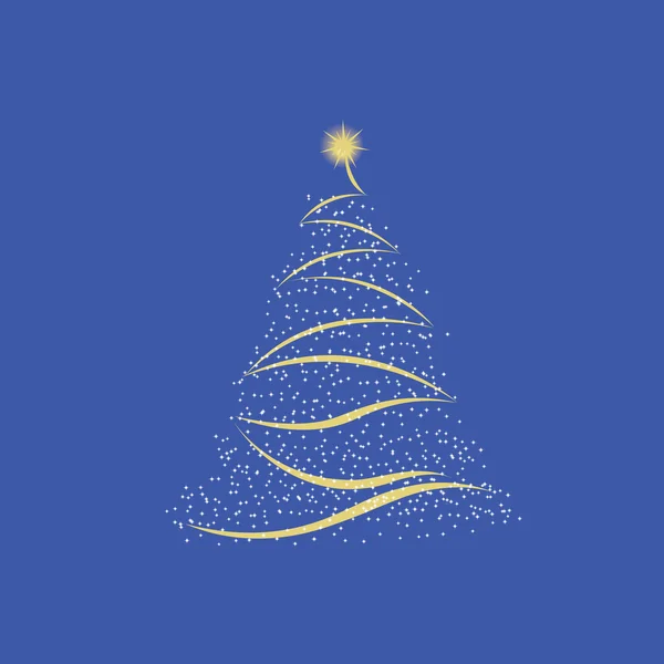 New Year tree consisting of stars illustration — ストック写真