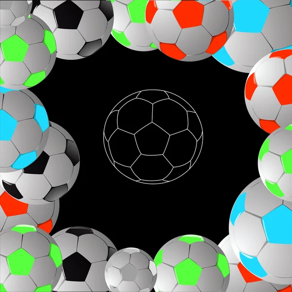 Bakgrund från balls.vector illustration — Stock vektor