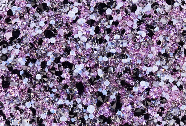 Muchas piedras pequeñas de diamantes, fondo de lujo — Foto de Stock