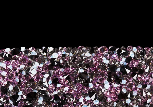 Purple diamond jewel stones luxury background with copy space on — Stock Photo, Image
