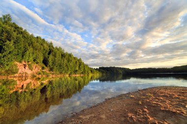 Wood lake near Vitebsk, Belarus clipart