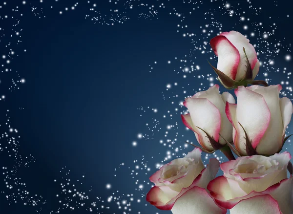 Roses and stars — Stock Photo, Image