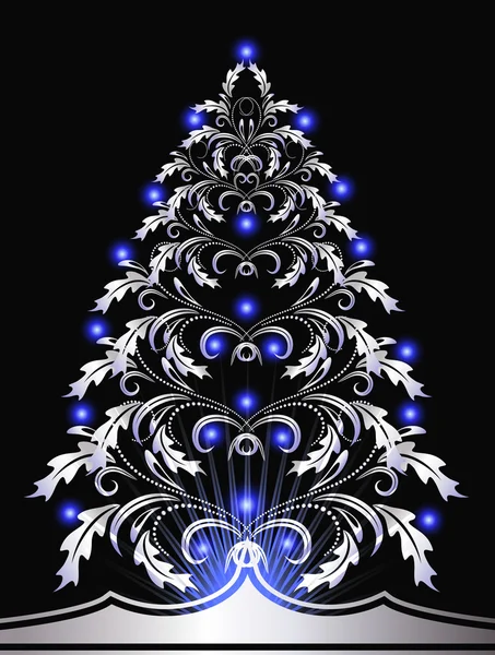 Bont-kerstboom — Stockvector