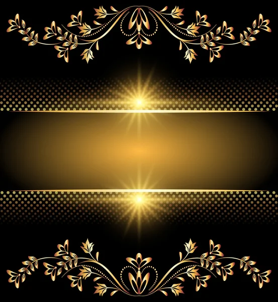 Arka plan ile altın süsleme — Stok Vektör