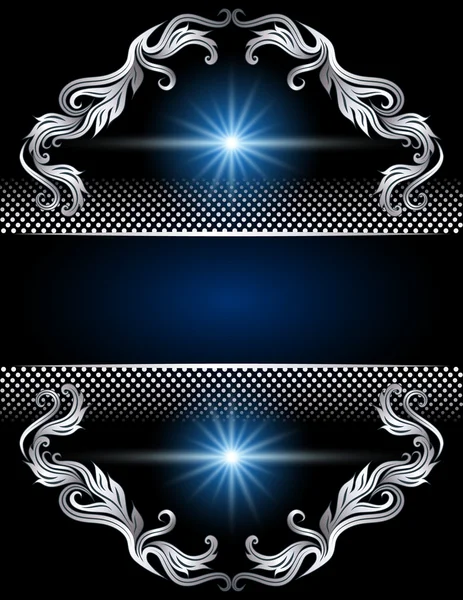 stock vector Background with silver ornament