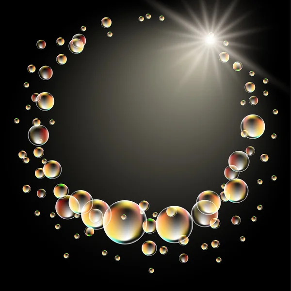 Ster en bubbels — Stockvector