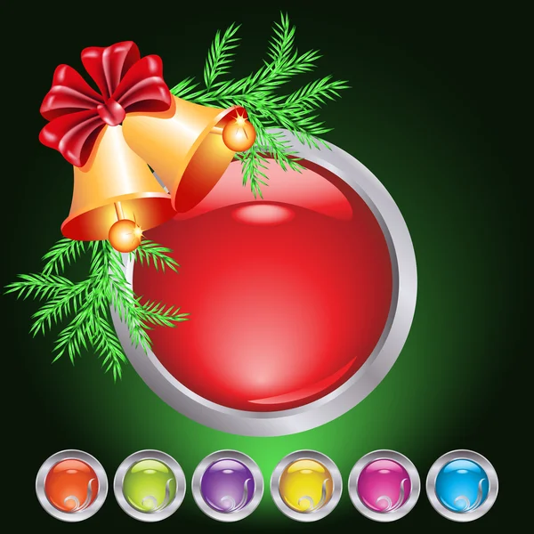 Bouton web Noël — Image vectorielle