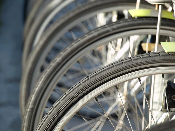 Primer plano de un neumático de bicicleta —  Fotos de Stock