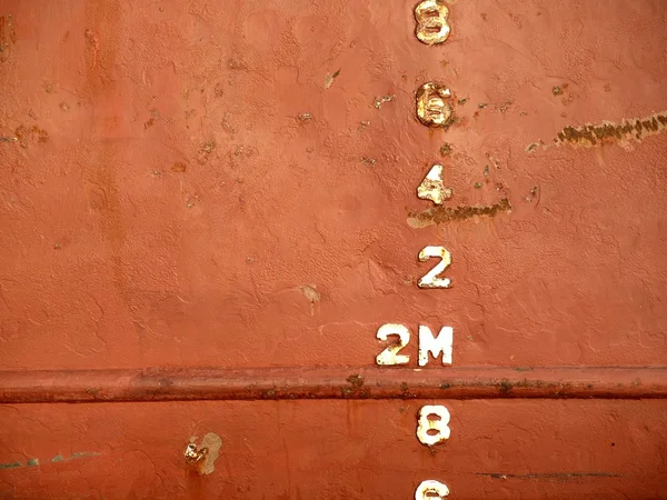 Waterline on the Hull of a Ship — Stock Photo, Image